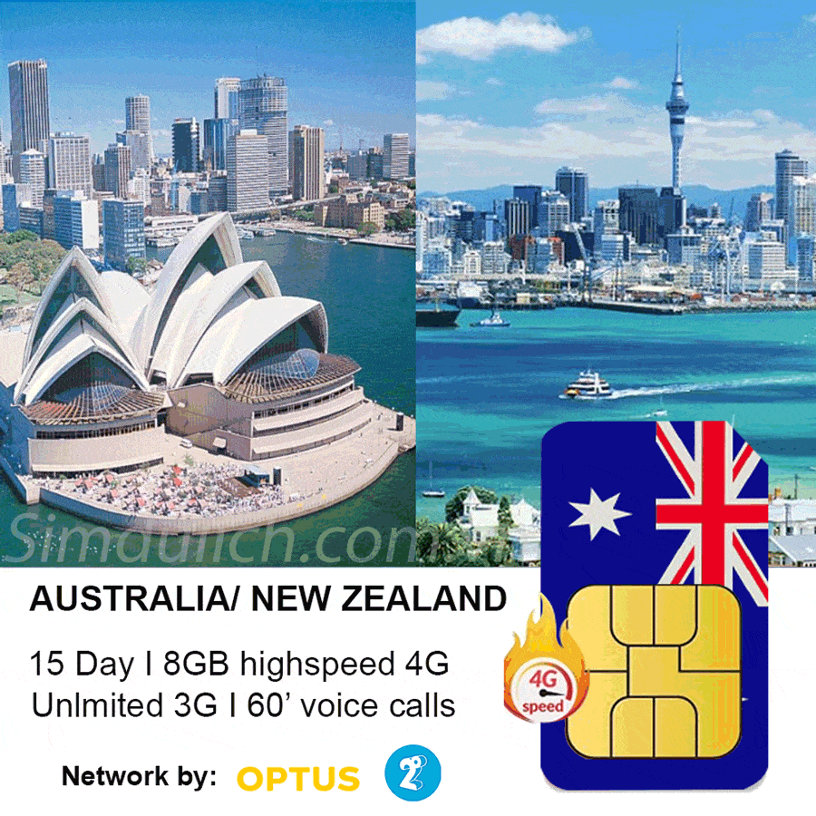 Australia New Zealand travel sim