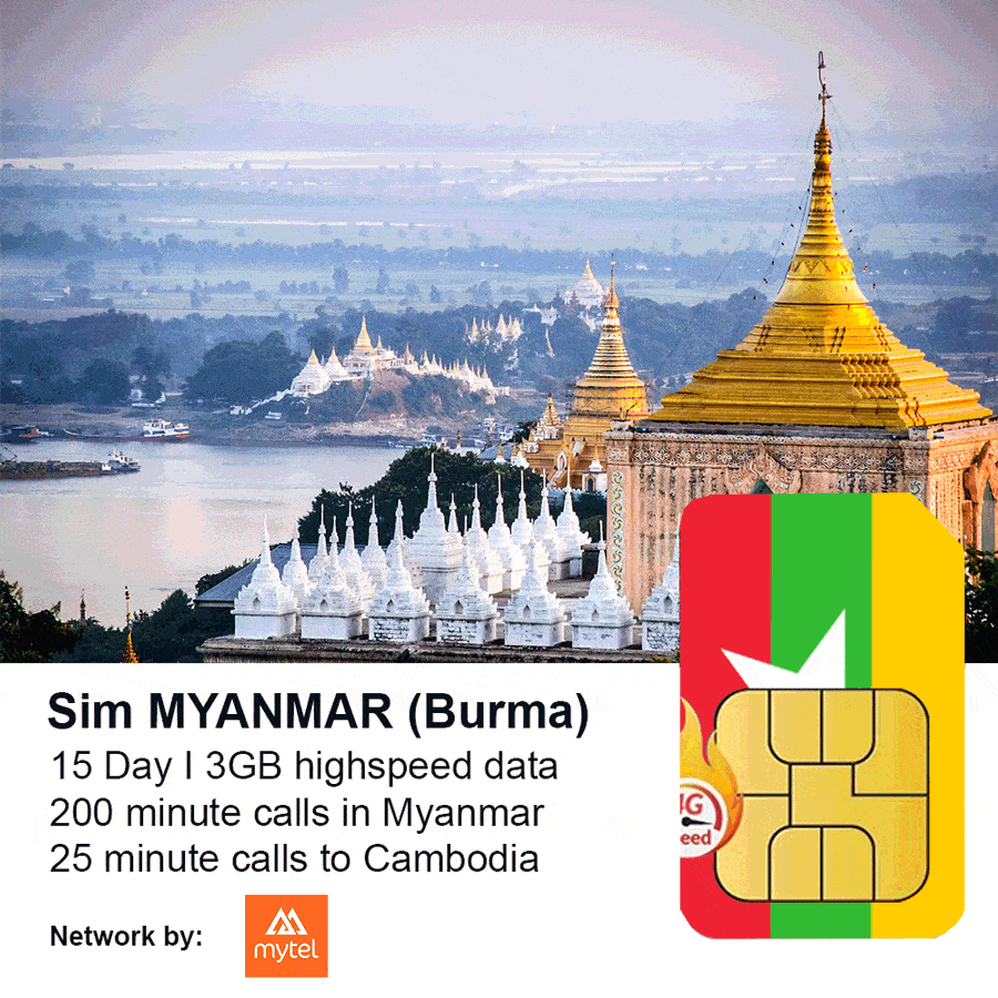 Myanmar travel sim